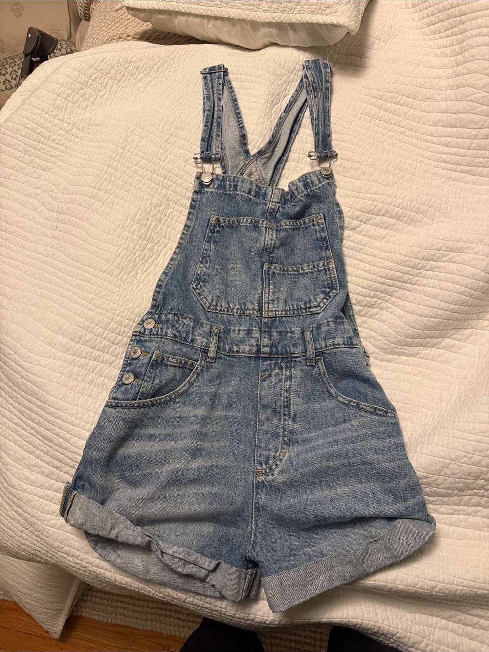Free people Blue Denim Short Overalls - Classic Jean Onepiece